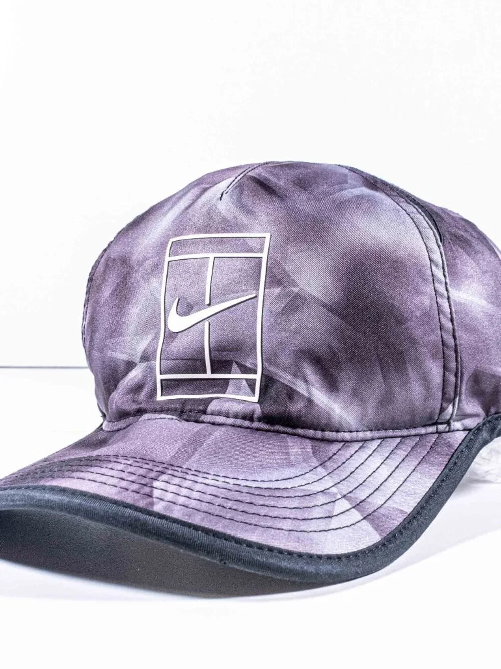 Nike Court AeroBill Tennis Cap 868557-010 Black Dri-FIT Featherlight Hat OSFA